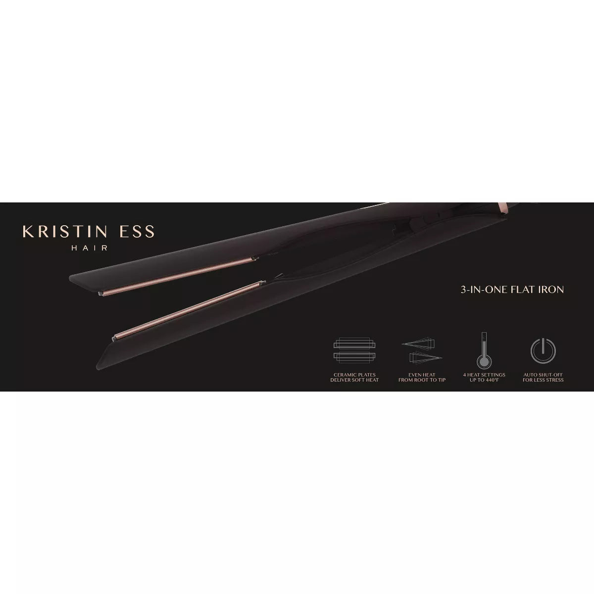 Kristin Ess Flat Iron Hair Straightener and Curler