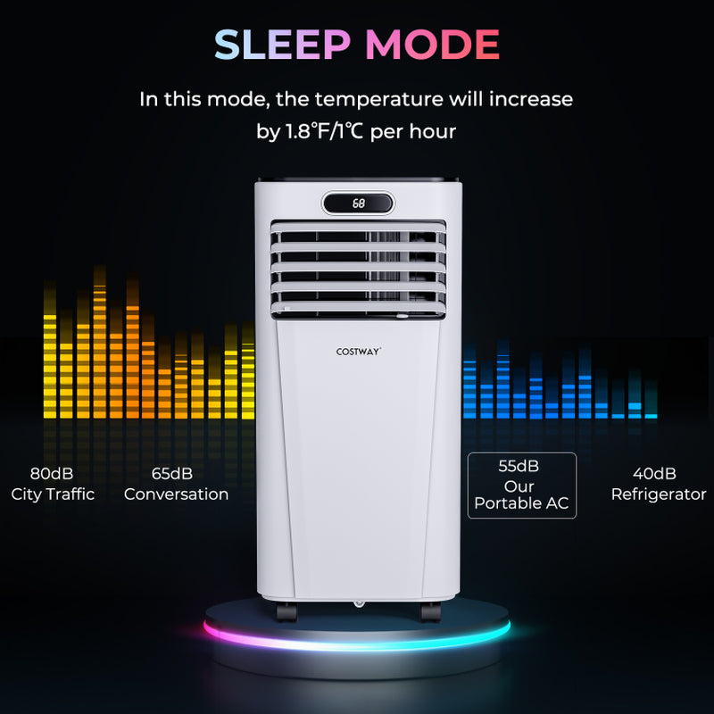 10000 BTU 4-In-1 Portable Air Conditioner with Dehumidifier and Fan Mode