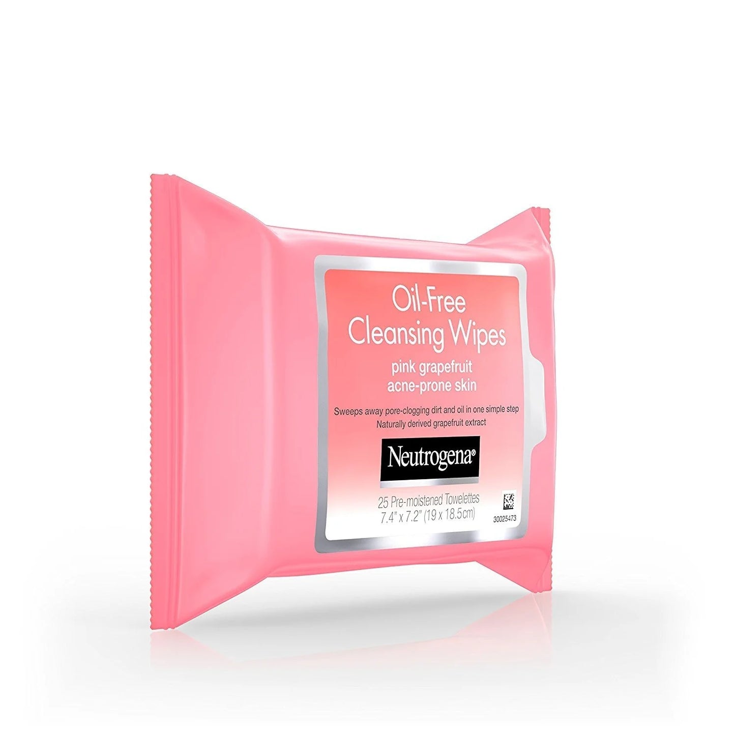 Oil-Free Cleansing Wipes Pink Grapefruit, Acne Prone Skin, 25Ct