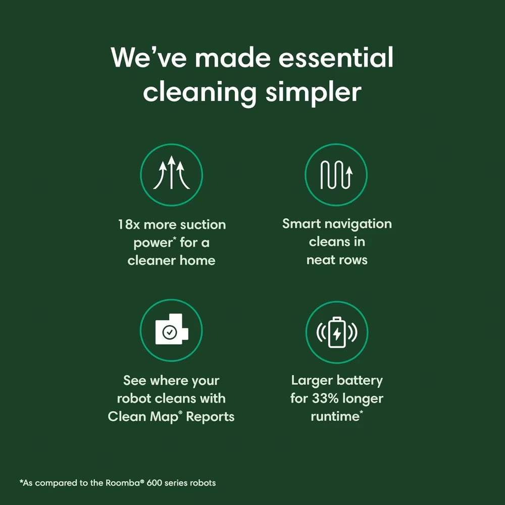 Roomba Vac Robot Vacuum (Q0120) - Easy to Use, Power-Lifting Suction, Multi-Surface Cleaning