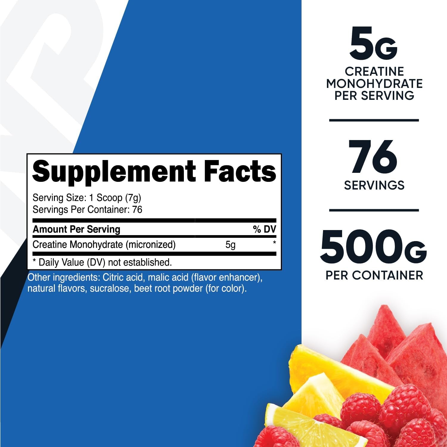 Nutricost Fruit Punch Creatine - 76 Servings