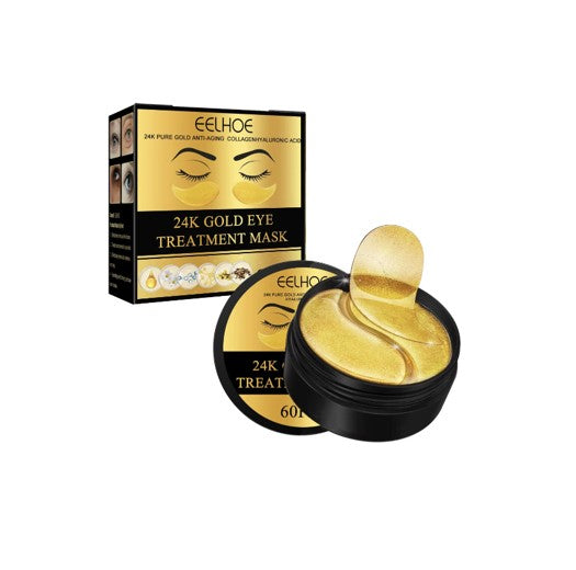 24K Gold Eye Mask Lightening Eye Bags Wrinkles Dark Circles Firming Moisturizing and Lifting Eye for Fine Lines Eye Mask