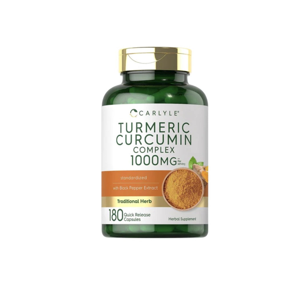 Turmeric Curcumin with Black Pepper 1000Mg | 180 Capsules | by Carlyle