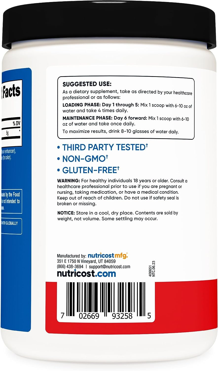 Nutricost Fruit Punch Creatine - 76 Servings